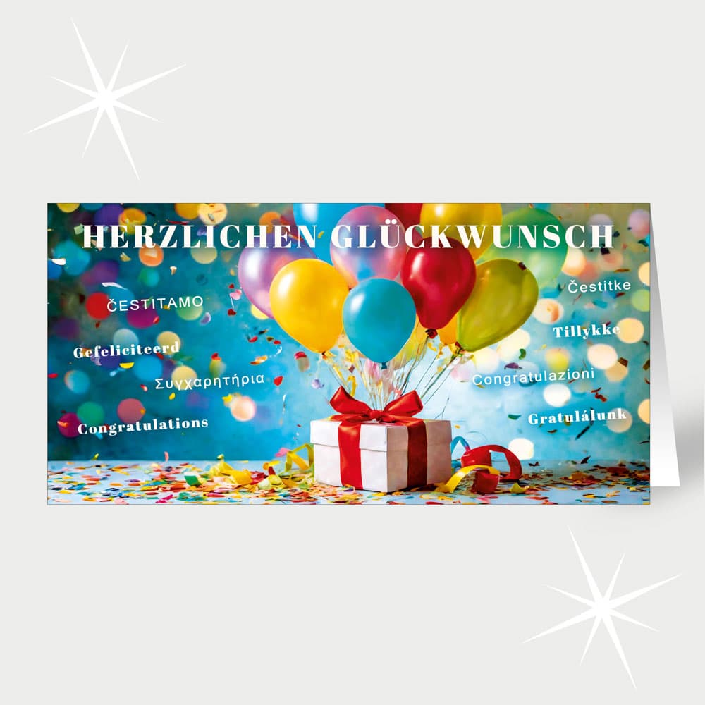 Fliegende Glückwünsche
