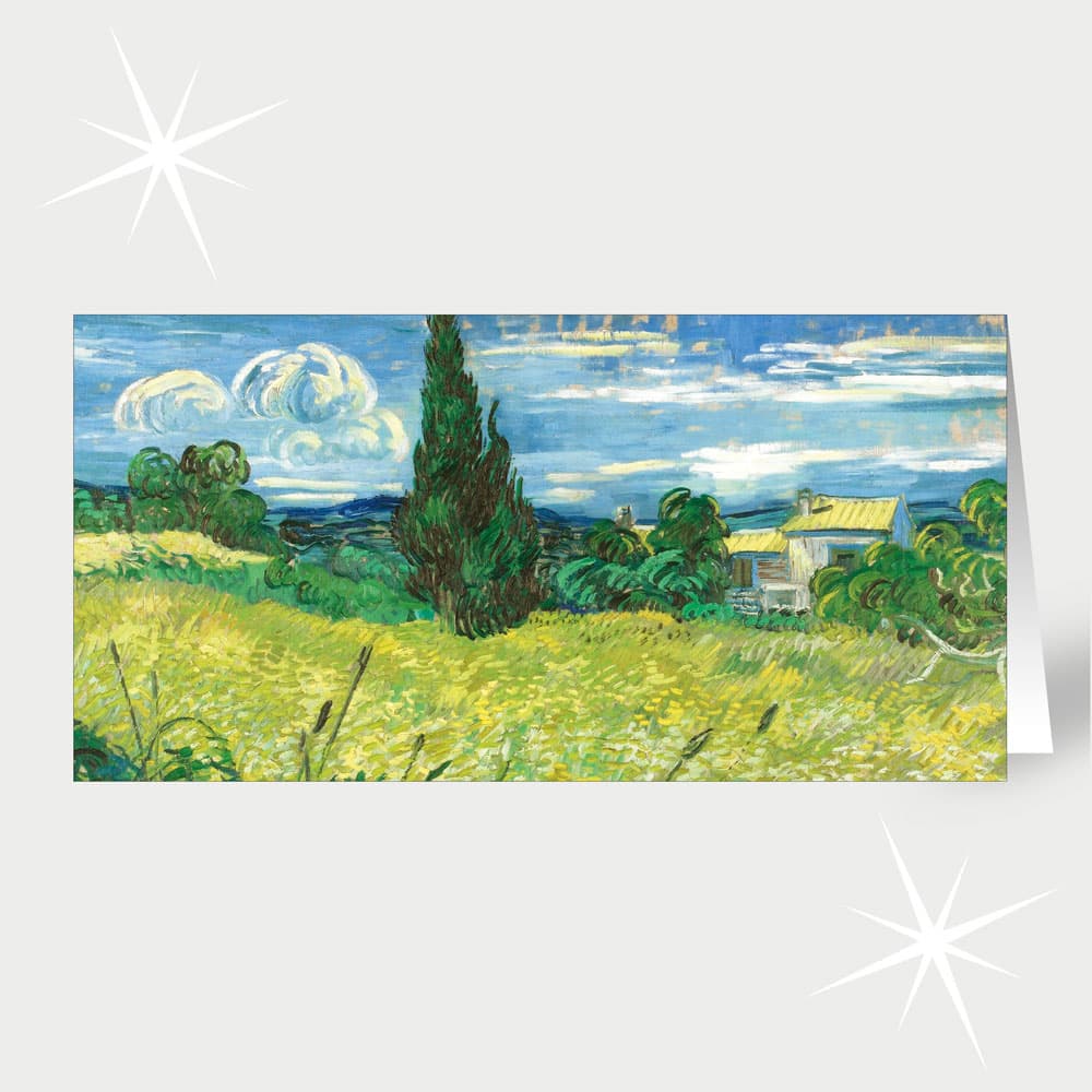 Vincent Van Gogh / Grünes Weizenfeld mit Zypresse (1889)