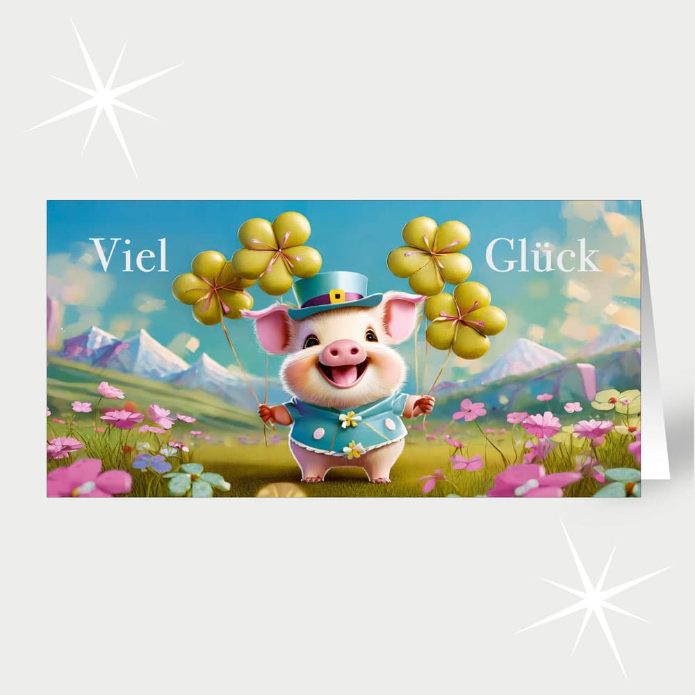 Fröhliches Glücksschweinchen