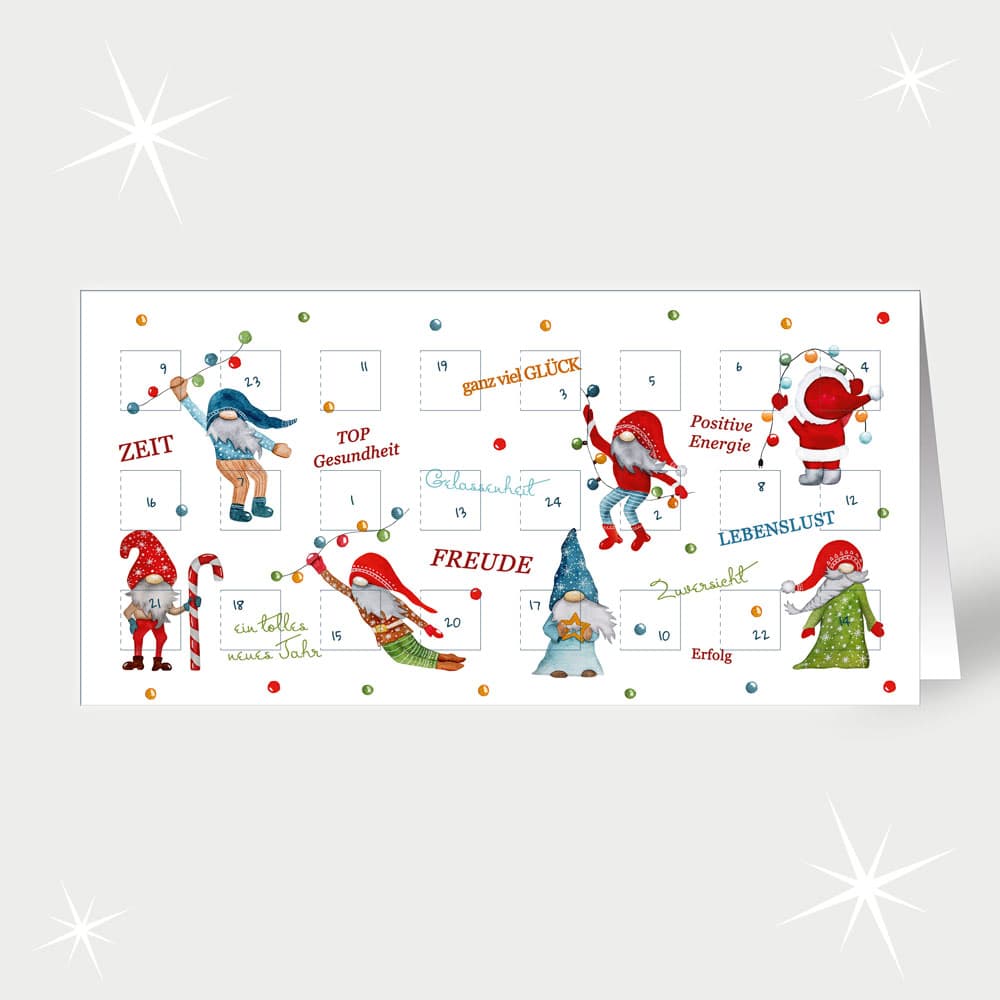 Baumelnde Wichtel im Advent