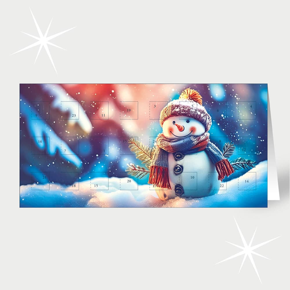 Eingemummter Schneemann