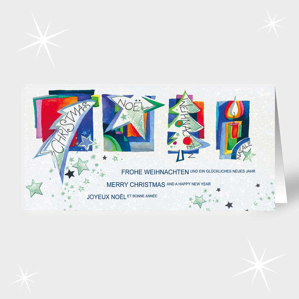 Bunte Weihnachtsmalerei