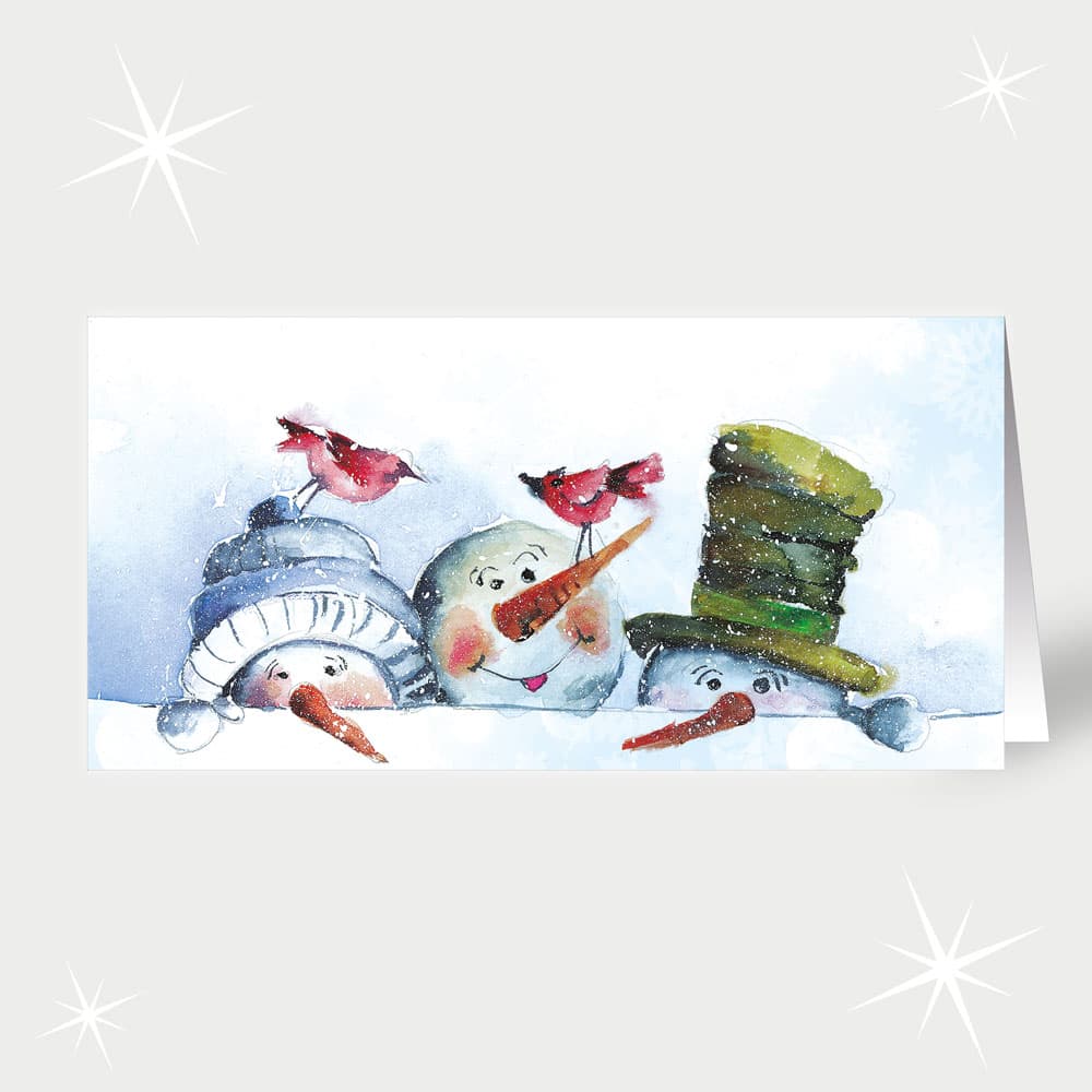 Freudige Schneemänner