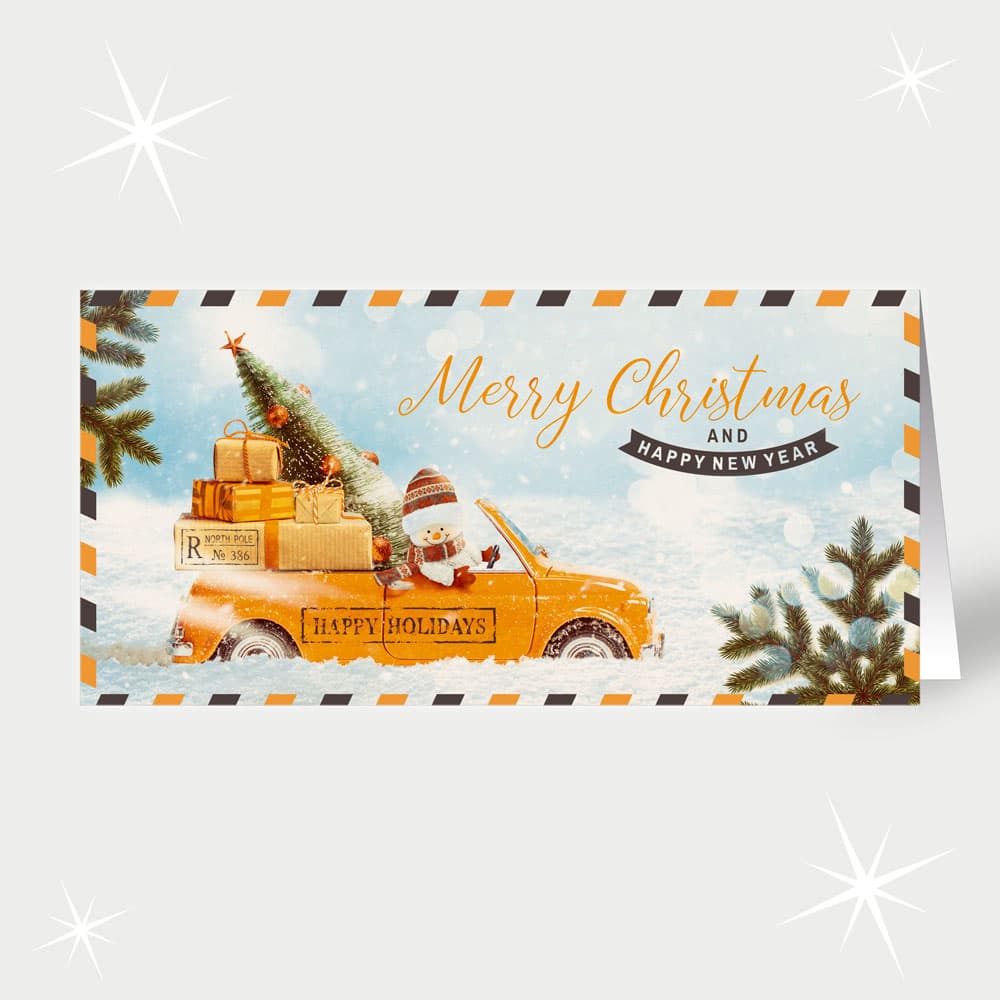Weihnachtspost auf Rädern