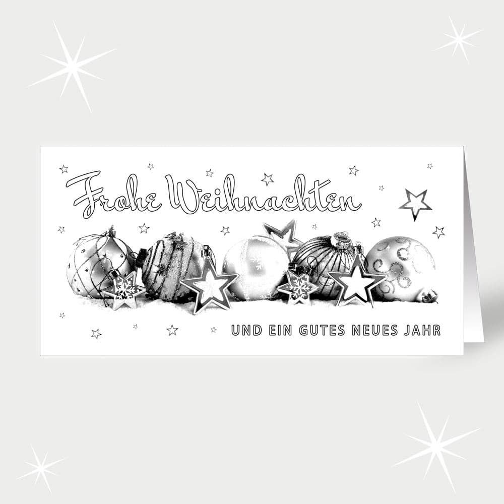 Weihnachtsschmuck zum Ausmalen